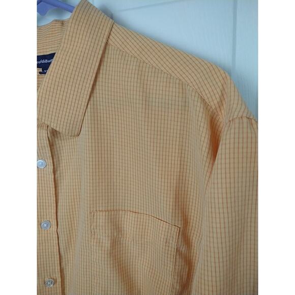 Croft&Barrow Men's XL Shirt Orange Check Short Sleeve Button Front Pocket Casual - Picture 3 of 7